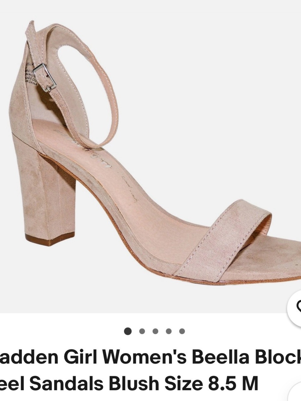 Madden Girl Blush Ankle Strap Block Heel Sandals 3.5 inch heel.